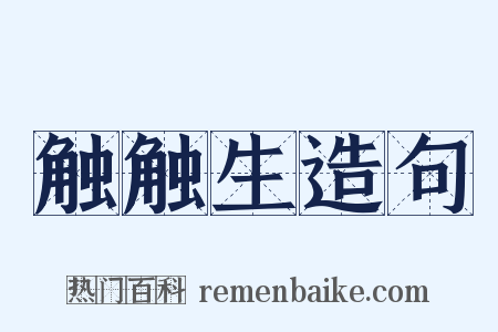 触触生造句是什么意思的图片